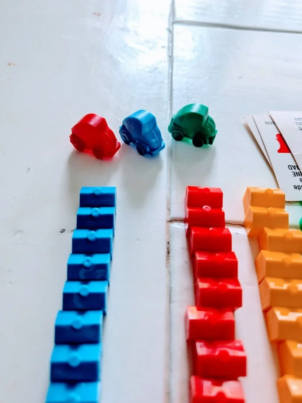 VTG 1990 Monopoly Junior Replacement Parts Lot Cars Houses Money Chance Card